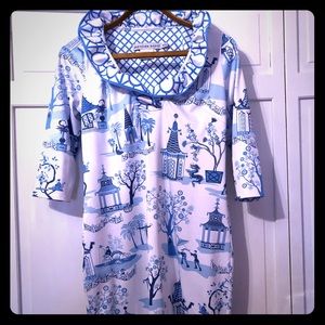 Gretchen Scott Blue China Print Dress👗